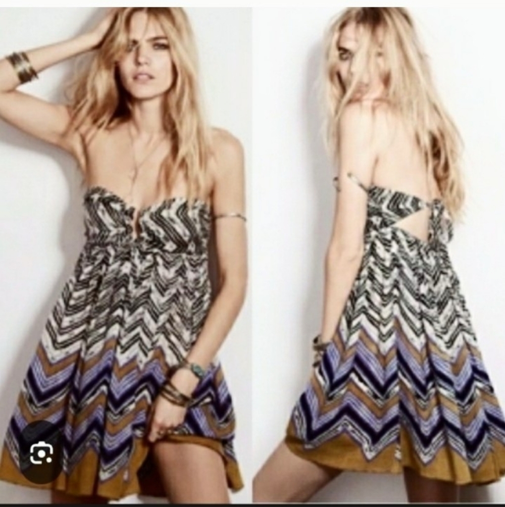 FP One One Laharya Bandaeu Mini Dress sz S